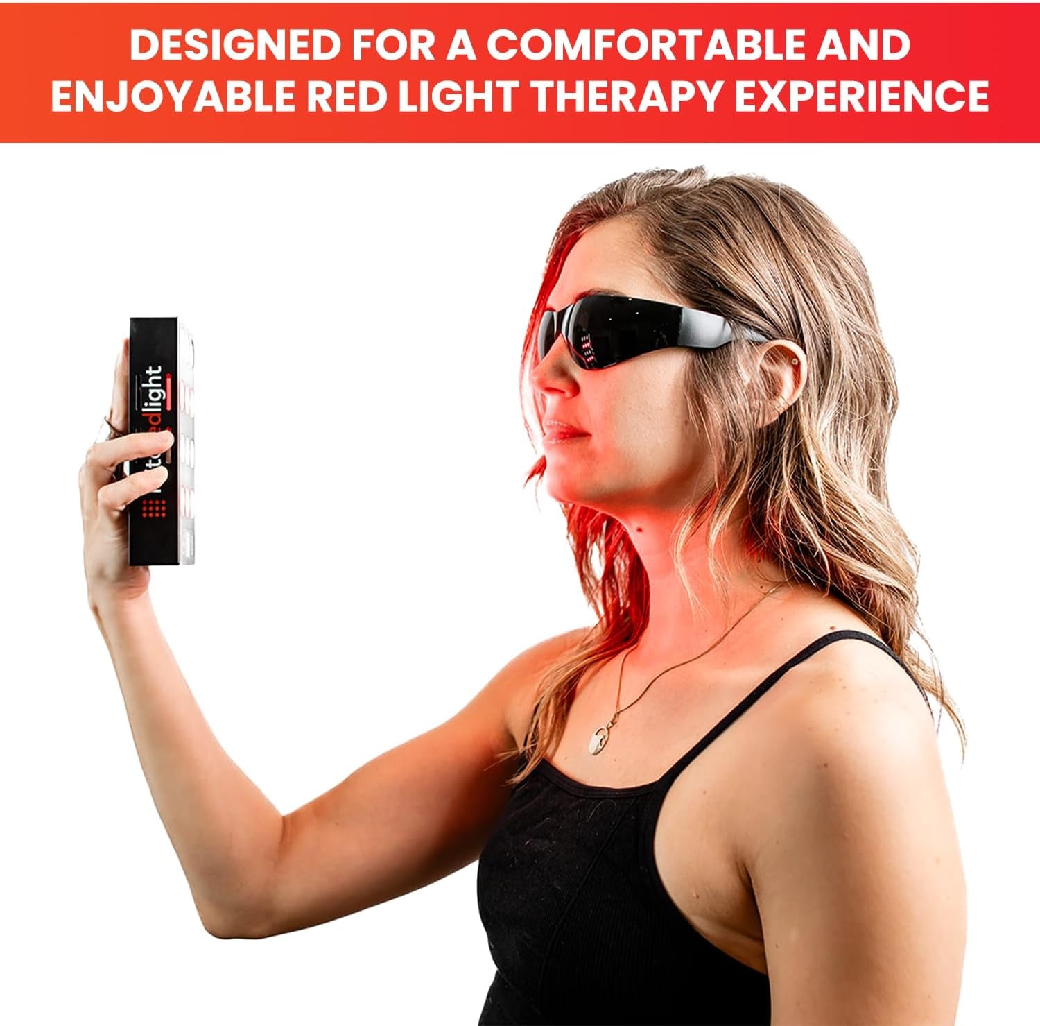 - Red Light Glasses - Eye Protection for Red Light Therapy (600Nm-900Nm) - Red Light Therapy Goggles